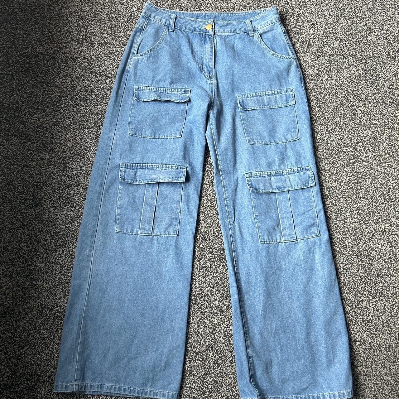 Denim cargo jeans 29 waist Never worn - Depop