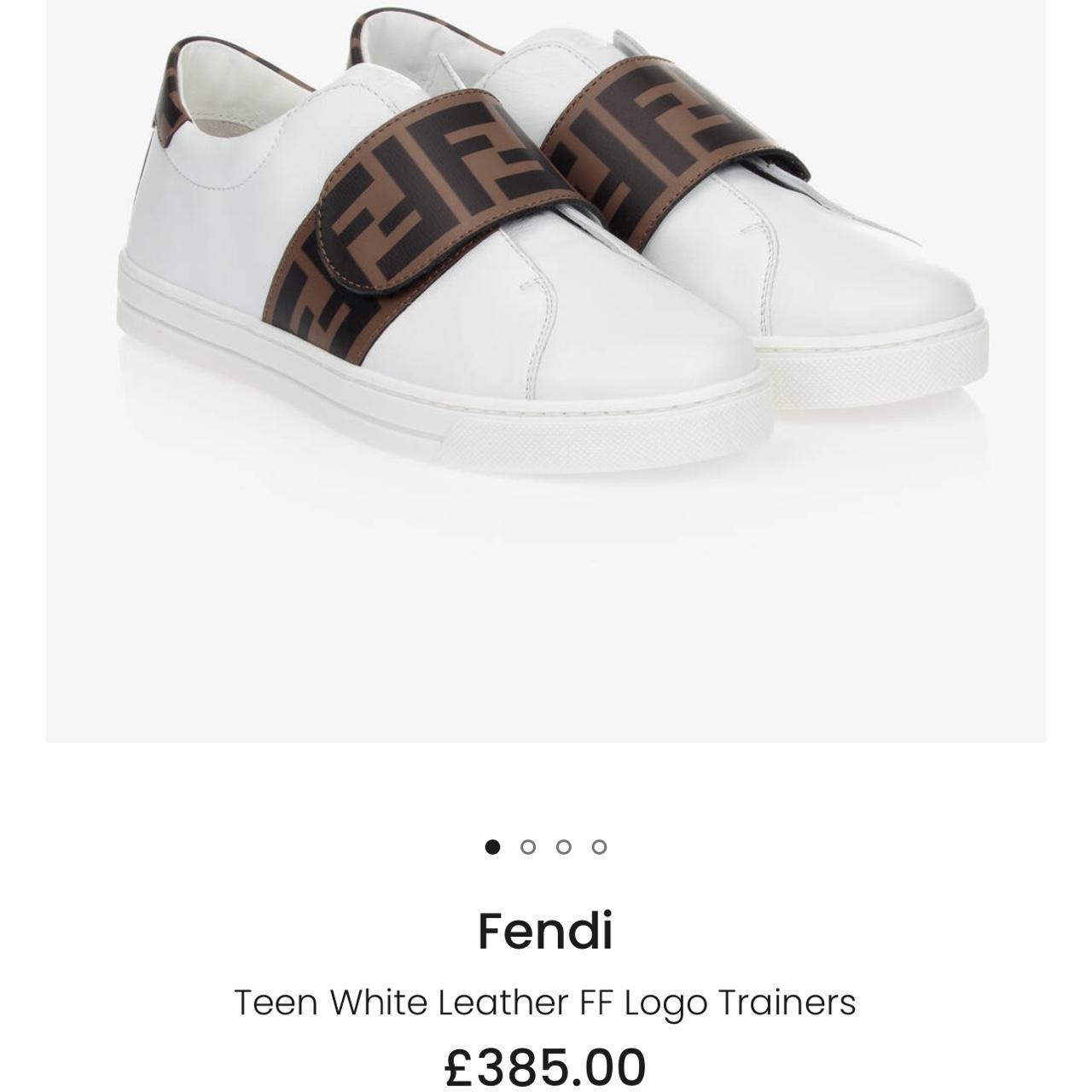 Fendi ff hotsell leather trainers