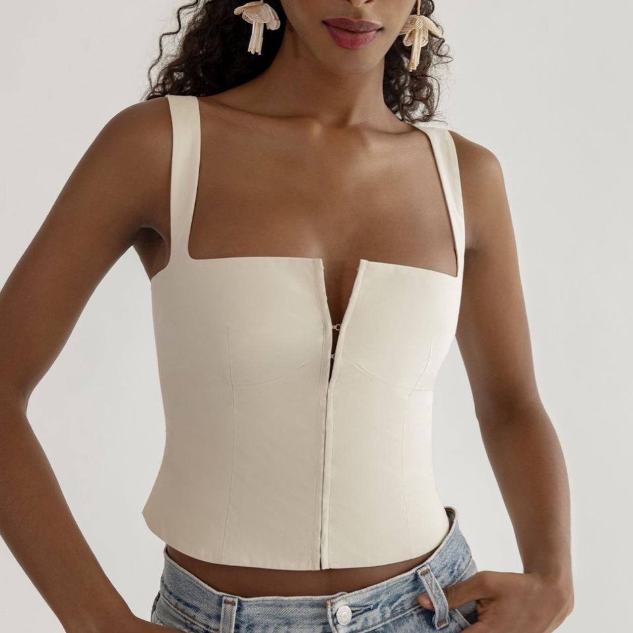 MINIMAL ANTIQUE CREAM BUSTIER Selling this stunning... - Depop
