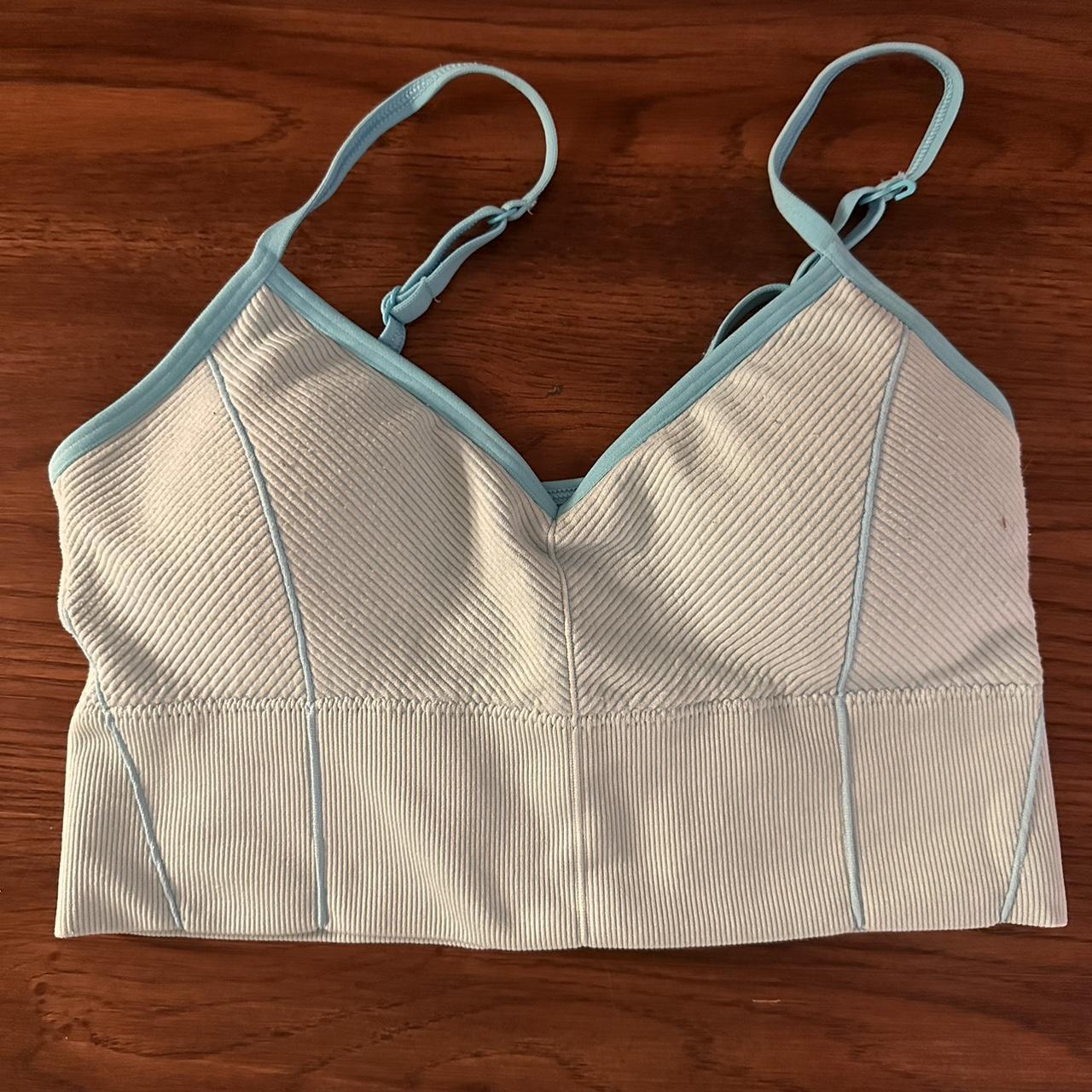 Offline By Aerie Seamless Corset Bra In Aquamarine Depop