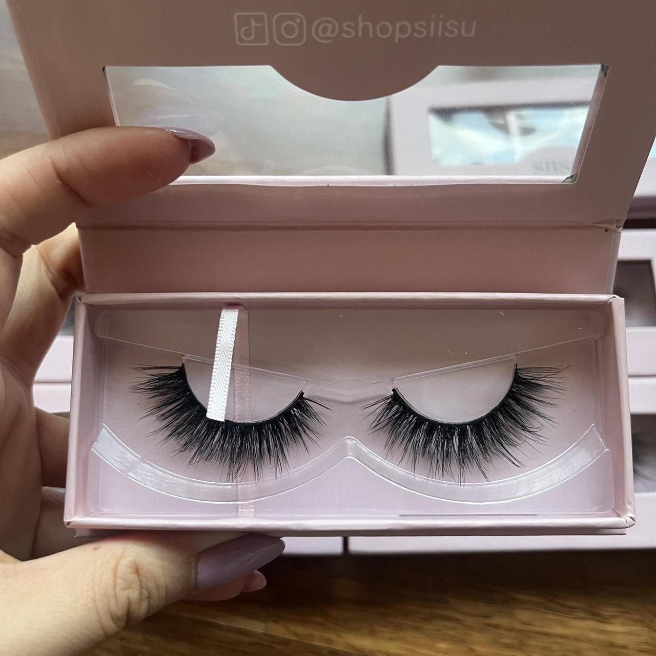 Description: Reusable Black Long False Voluminous... | Depop