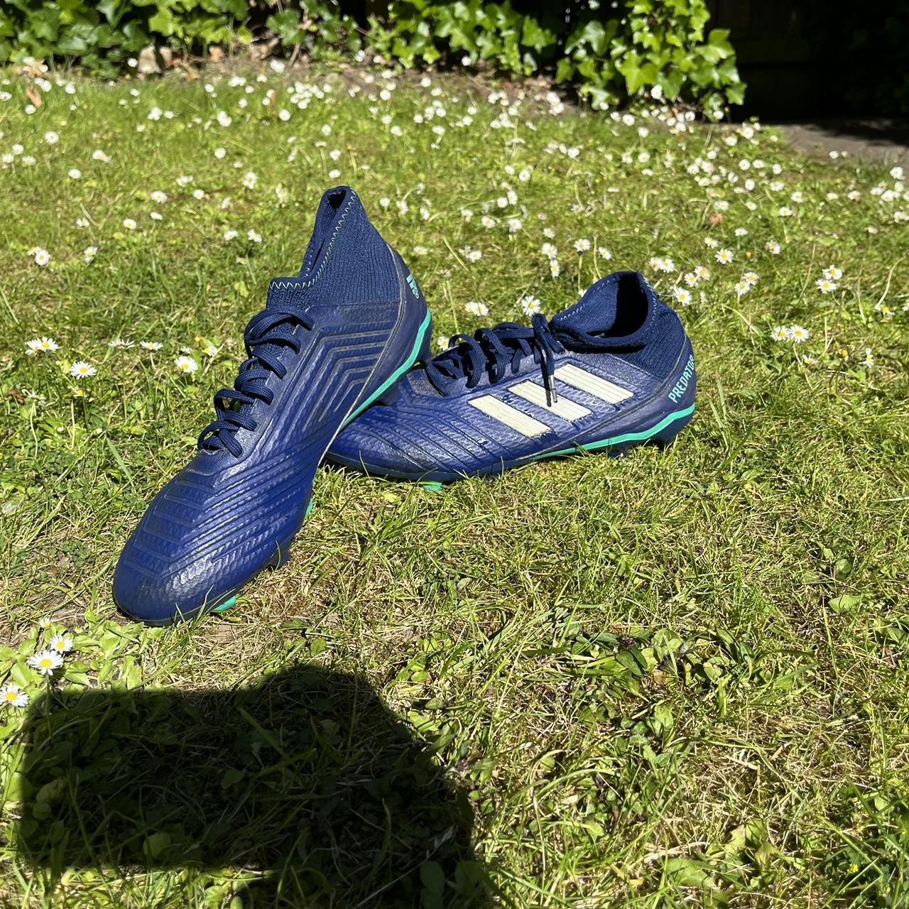 Adidas Predator FG Football Boots Blue with white