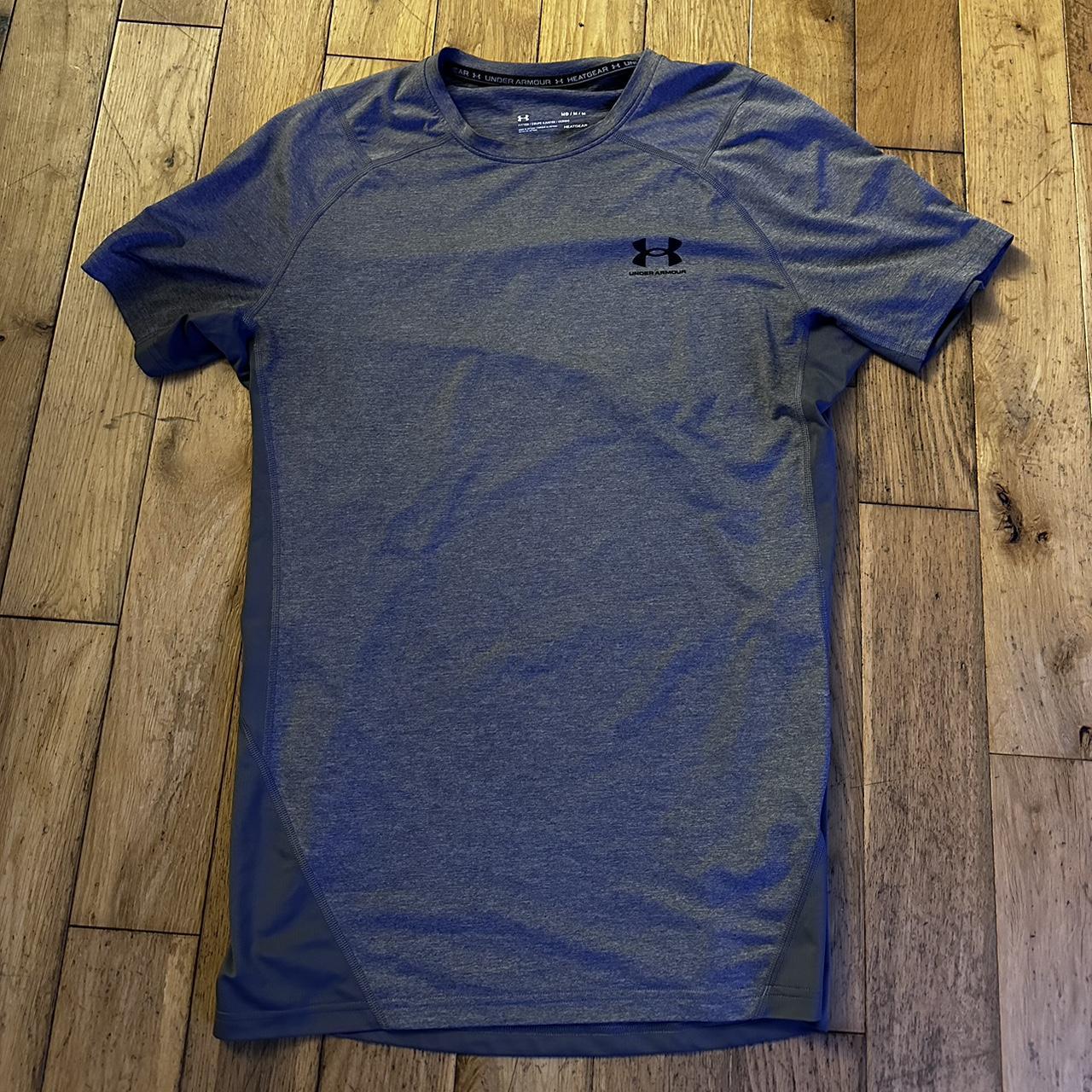 Under armour store blue line shirt