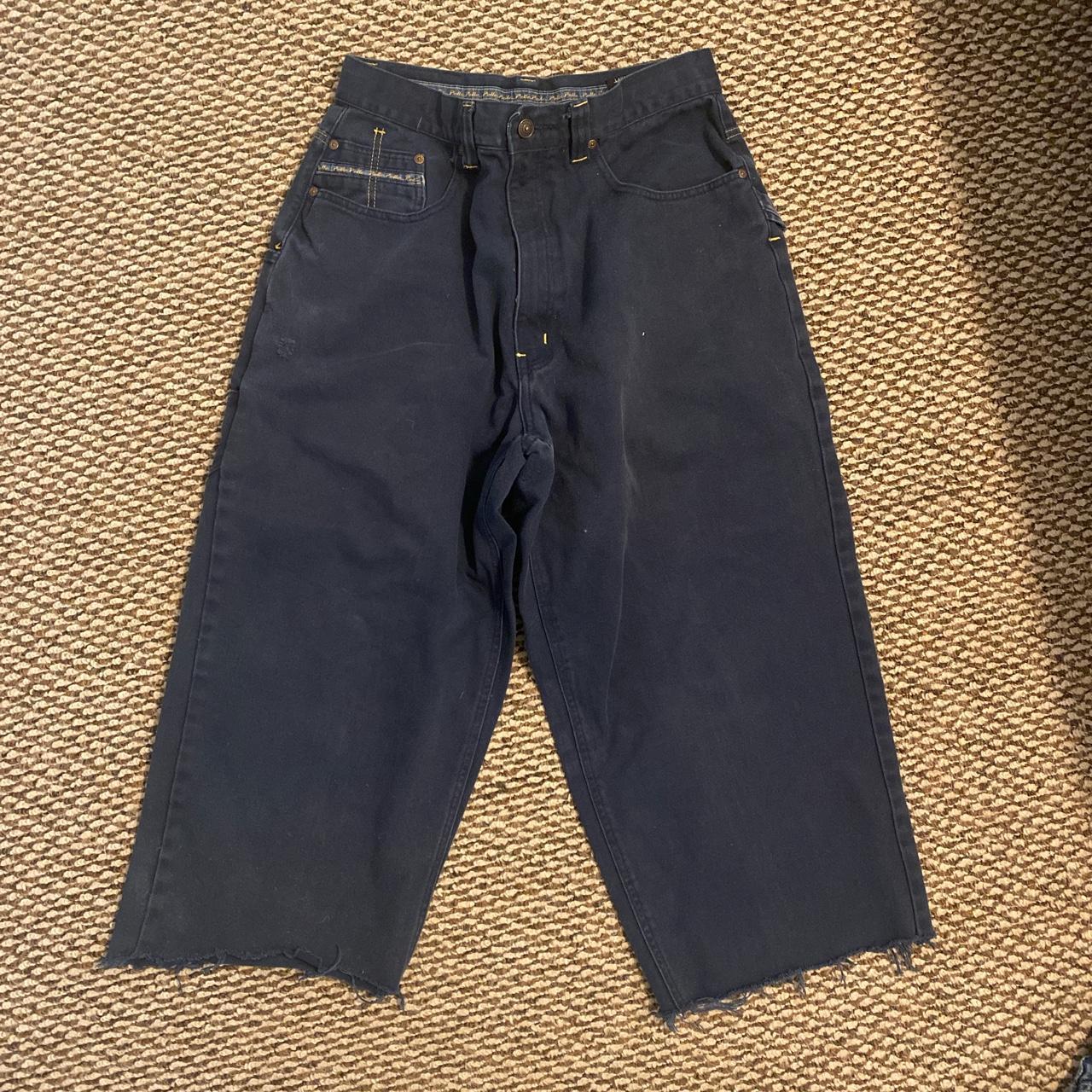 Pelle Pelle Men's Navy Jeans | Depop