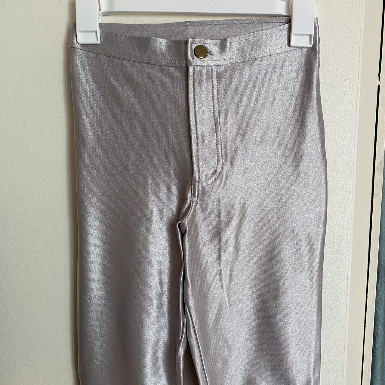 American Apparel Silver Disco Pants In perfect... Depop
