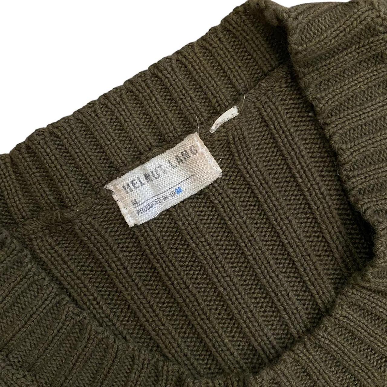 トップス 1998\"helmut lang\"military design knit Helmut Lang 1998 Ribbed Cotton Slim Military Sweater – ENDYMA