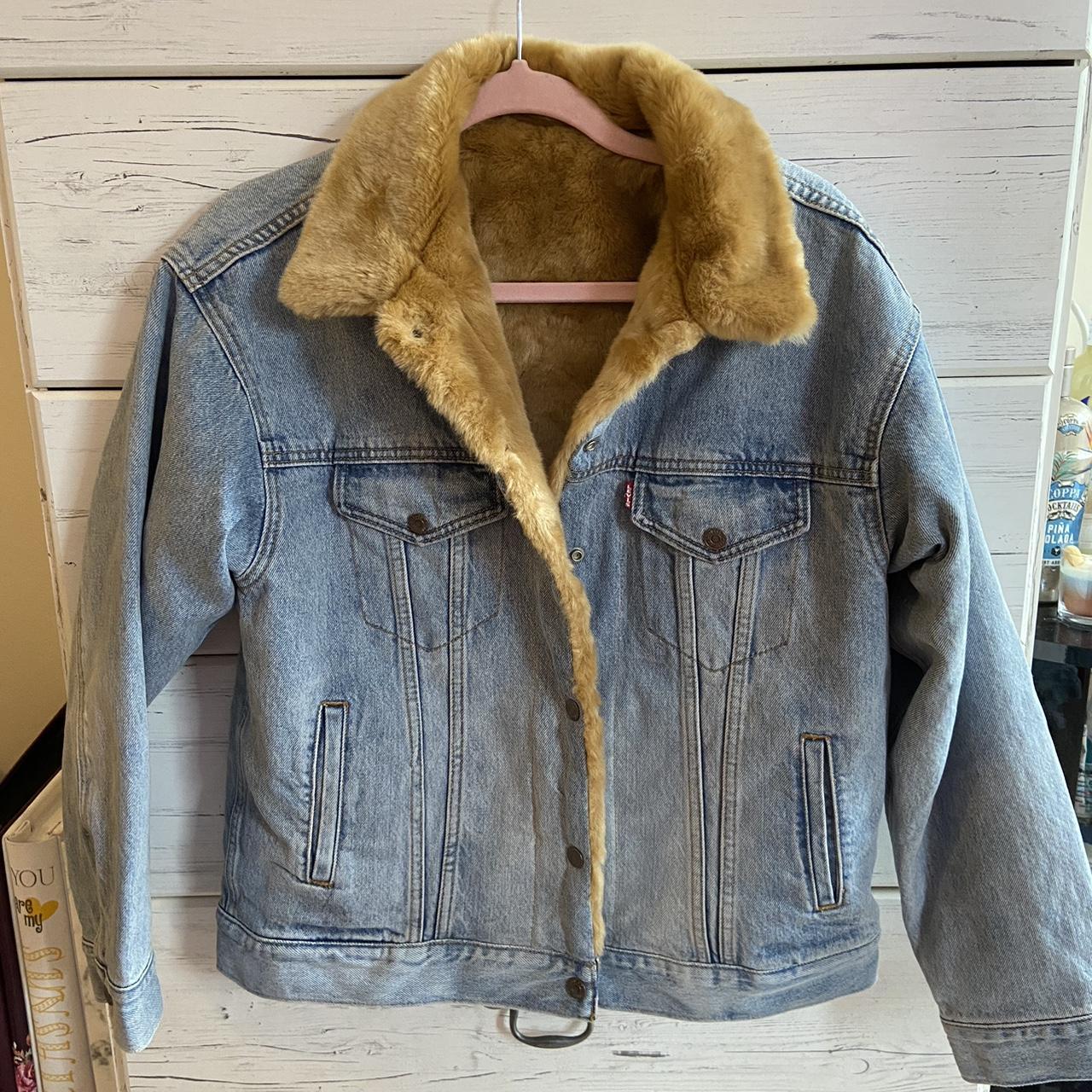 levi's shearling jean jacket