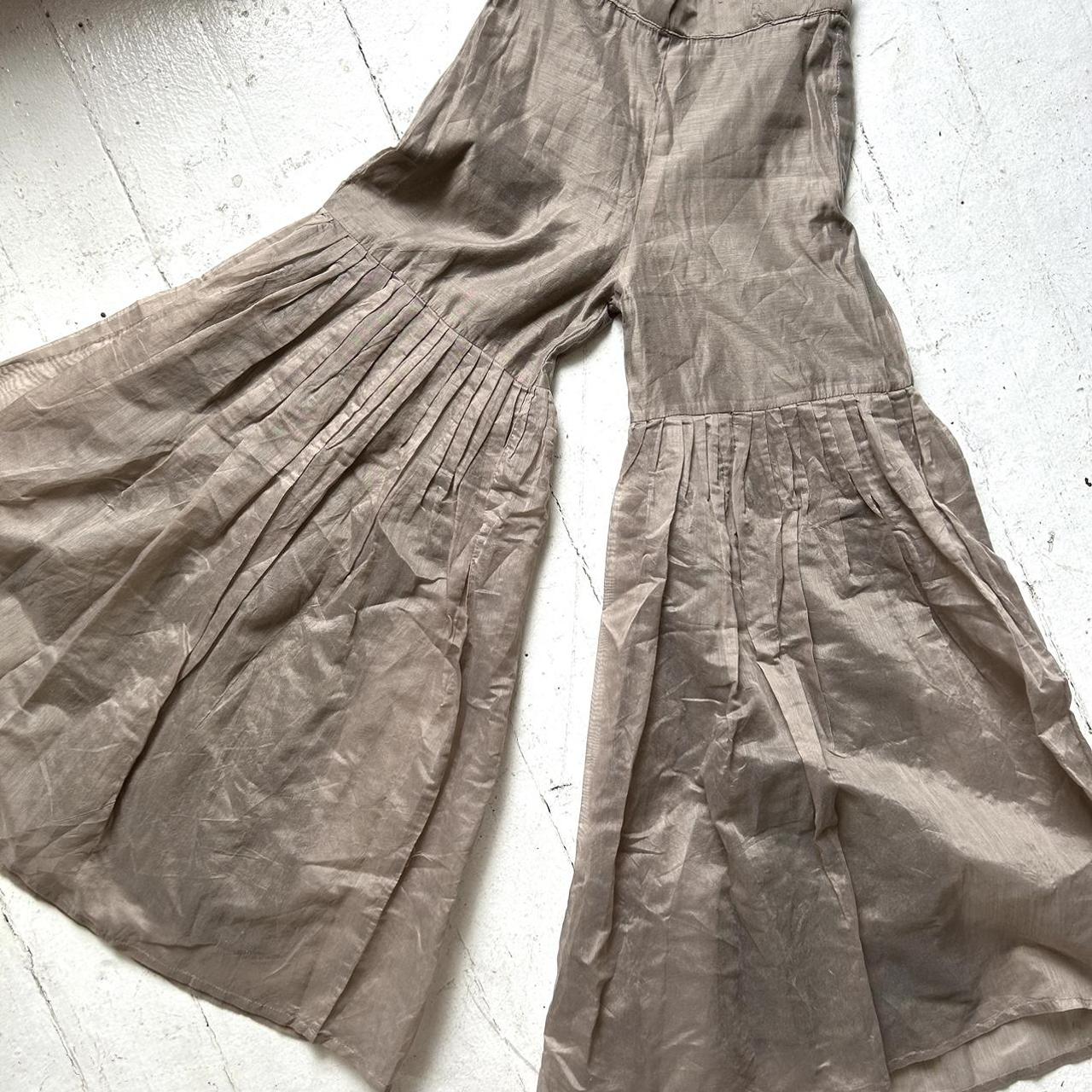 Vintage extreme flared ruffle pants. These are...