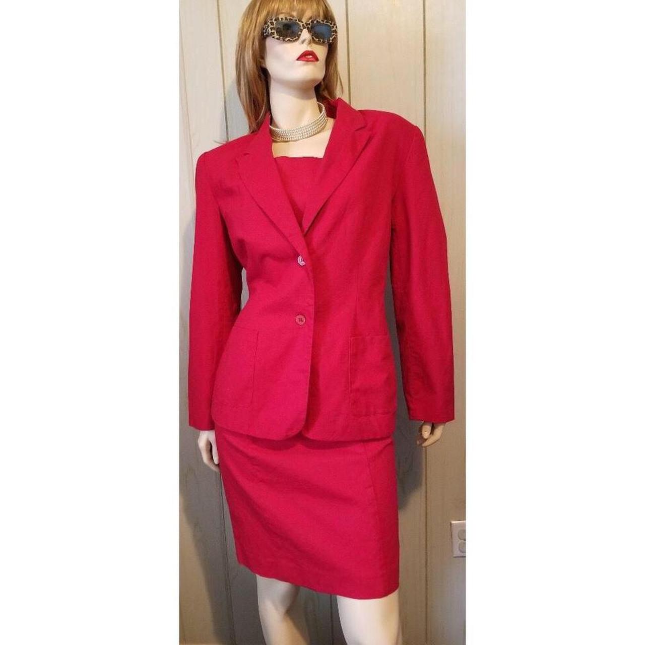 Outfits All Red 90s ?Vintage 90s Retro Red Pinup Pencil Dress Depop - Main Image