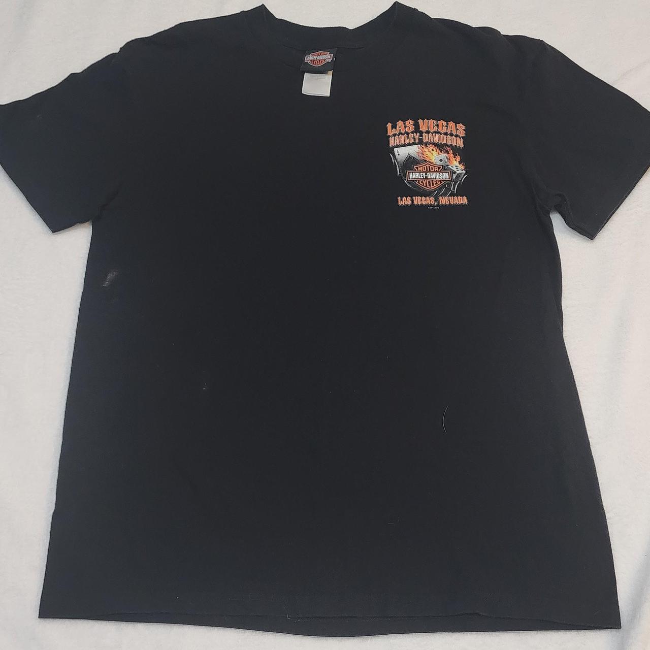 Vintage Harley Davidson Flame Dice Shirt From Las... - Depop