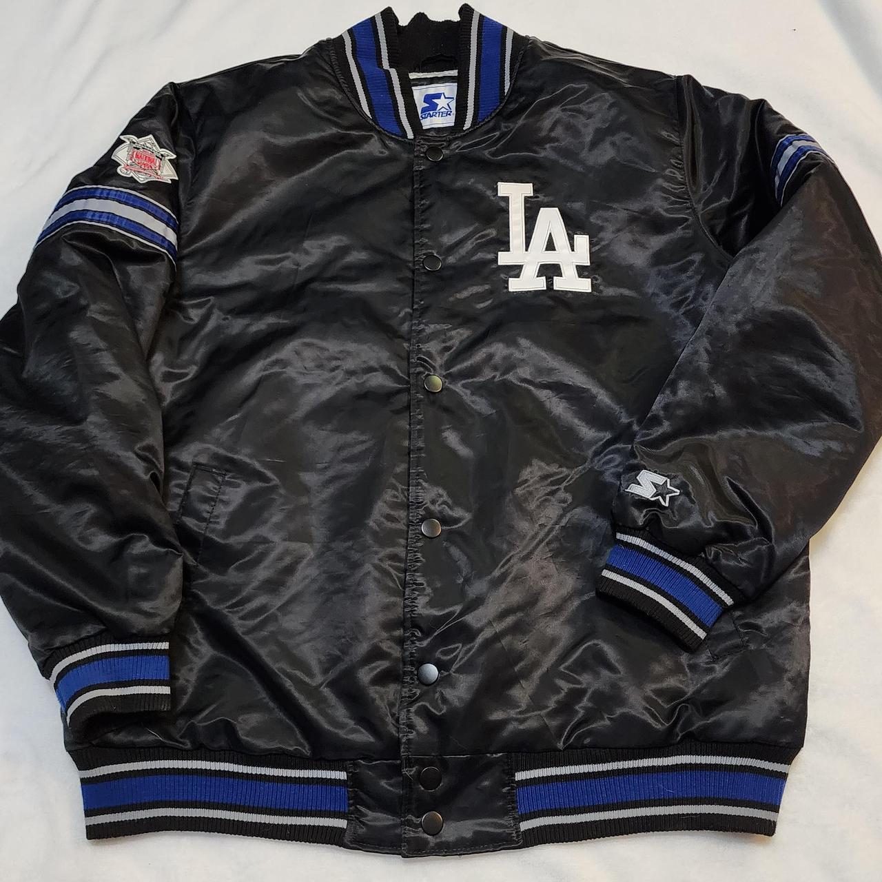 Vintage LA Los Angeles Dodgers Satin Baseball Jacket... - Depop