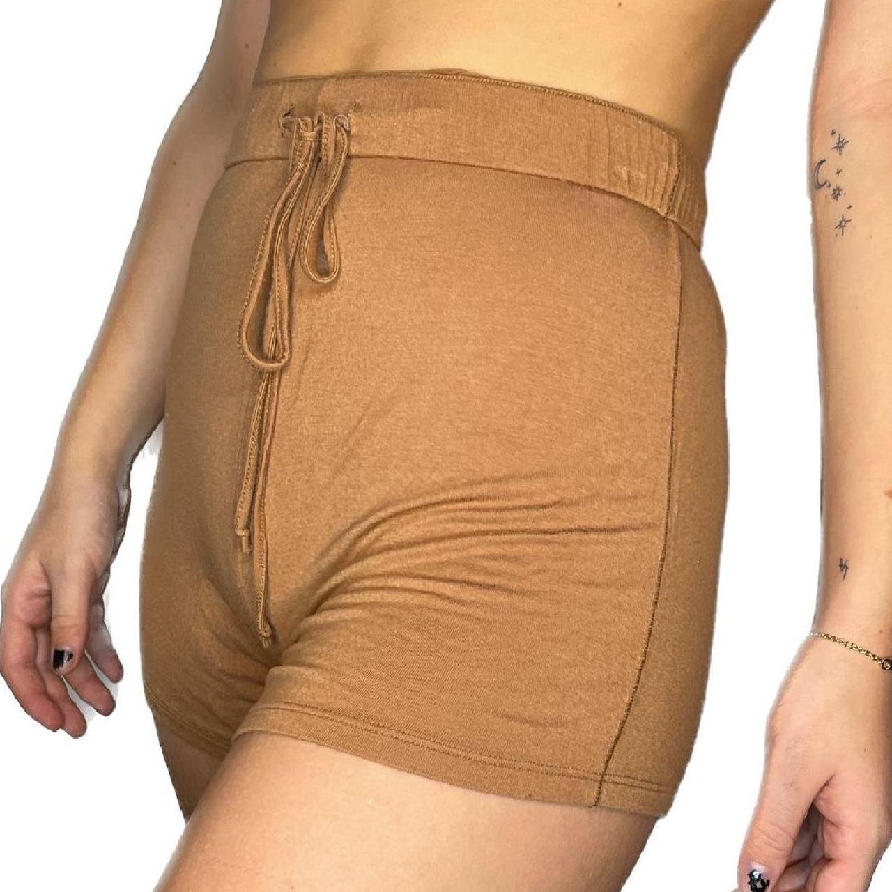 Skims Lounge Shorts Size medium Light brown - Depop