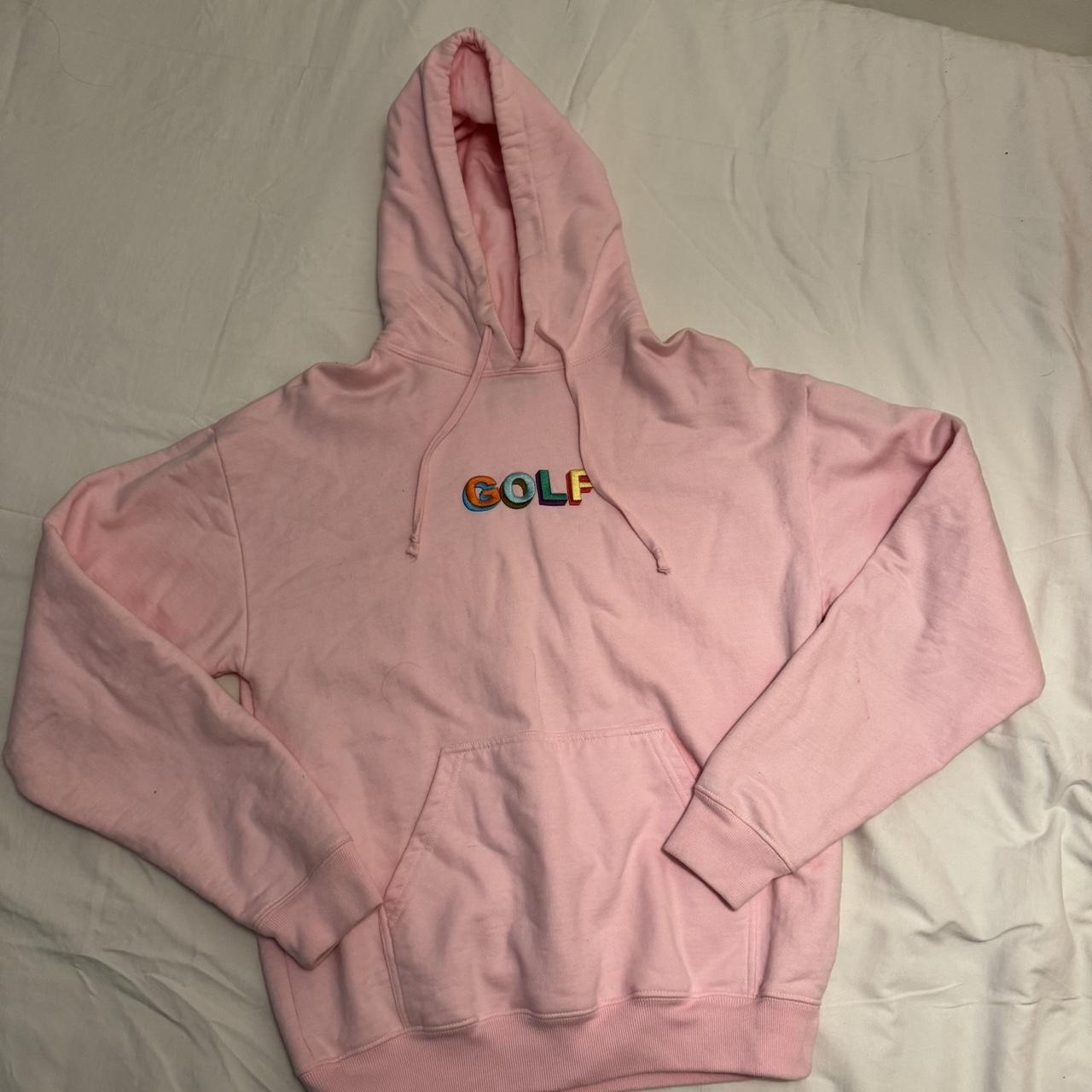 pink golf hoodie small golf golfhoodie Depop