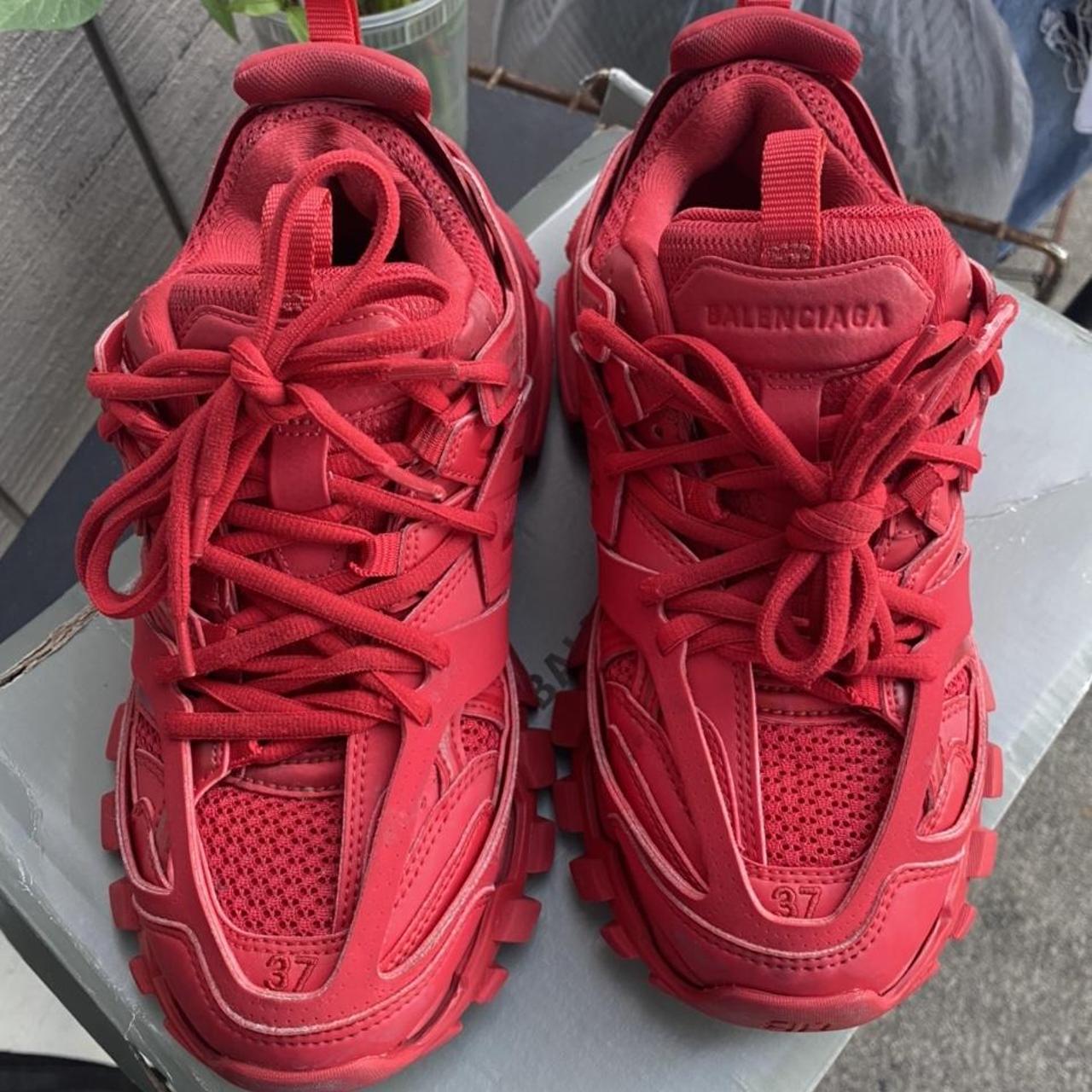 Selling my red balenciaga Track low top sneakers