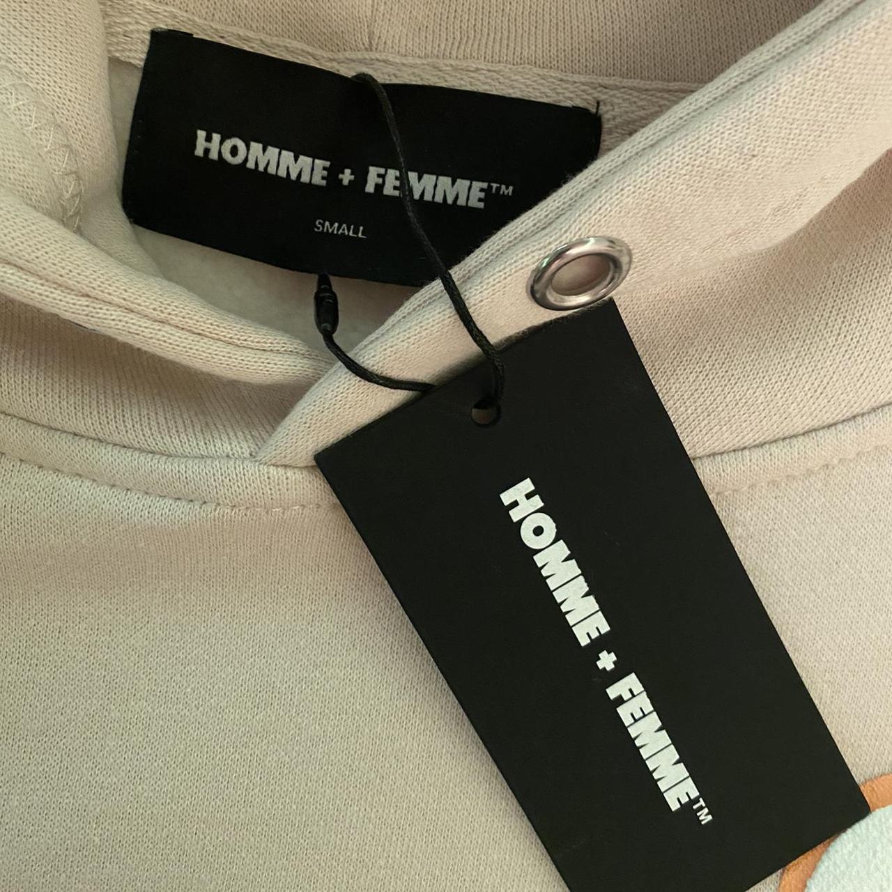 Homme + Femme Hoodie, Tan and multi-color