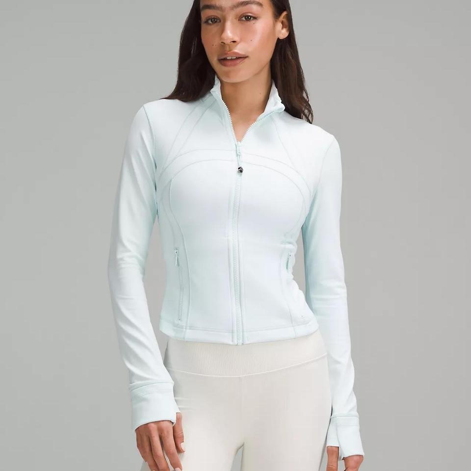 Lululemon Nulu Cropped Define Jacket in White Opal - Depop