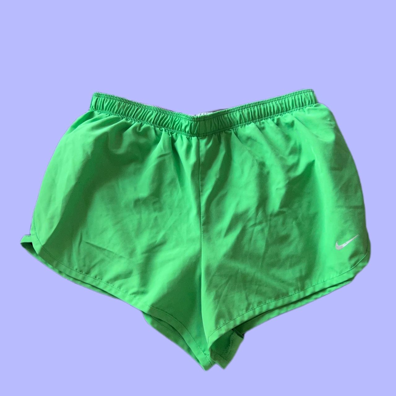 nike-women-s-green-and-grey-shorts-depop