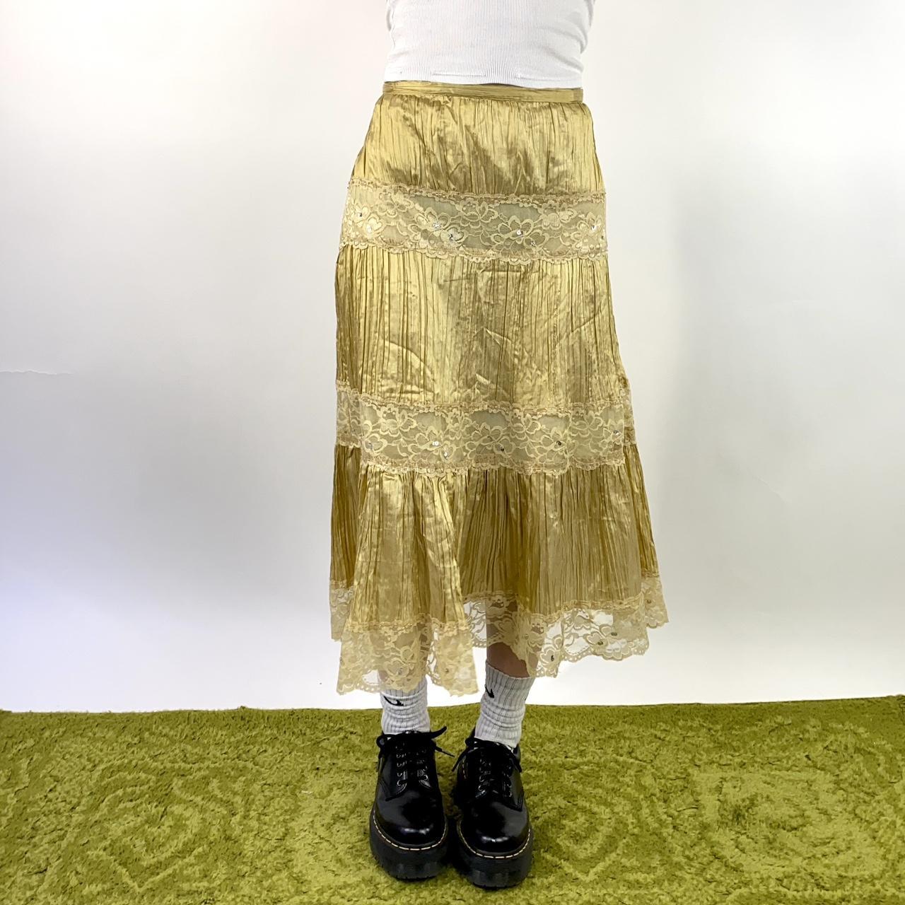 John Paul Richard Women's Gold and Tan Skirt