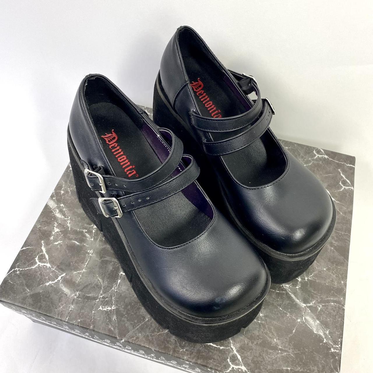 🖤 Demonia Kera 08 black vegan leather platform... - Depop