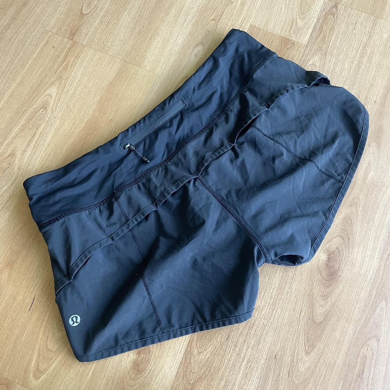 black lululemon shorts with built in underwear. Size... - Depop