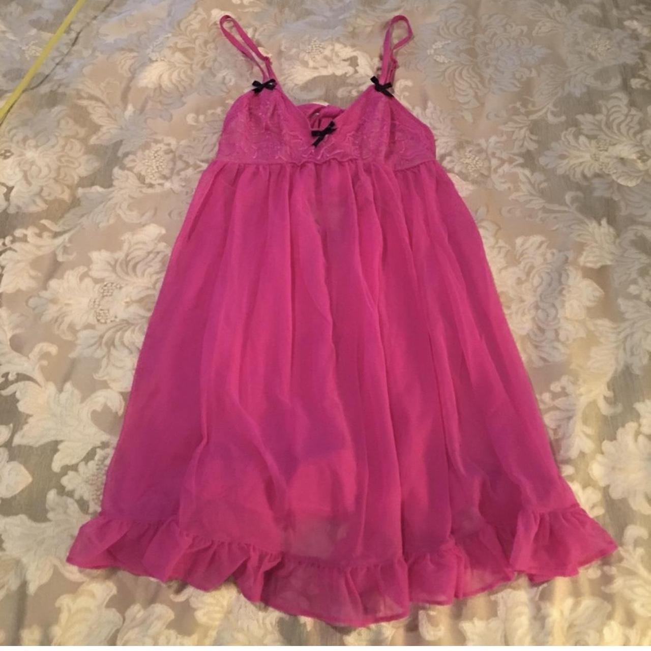 Betsey Johnson babydoll slip dress Sheer So cute... - Depop