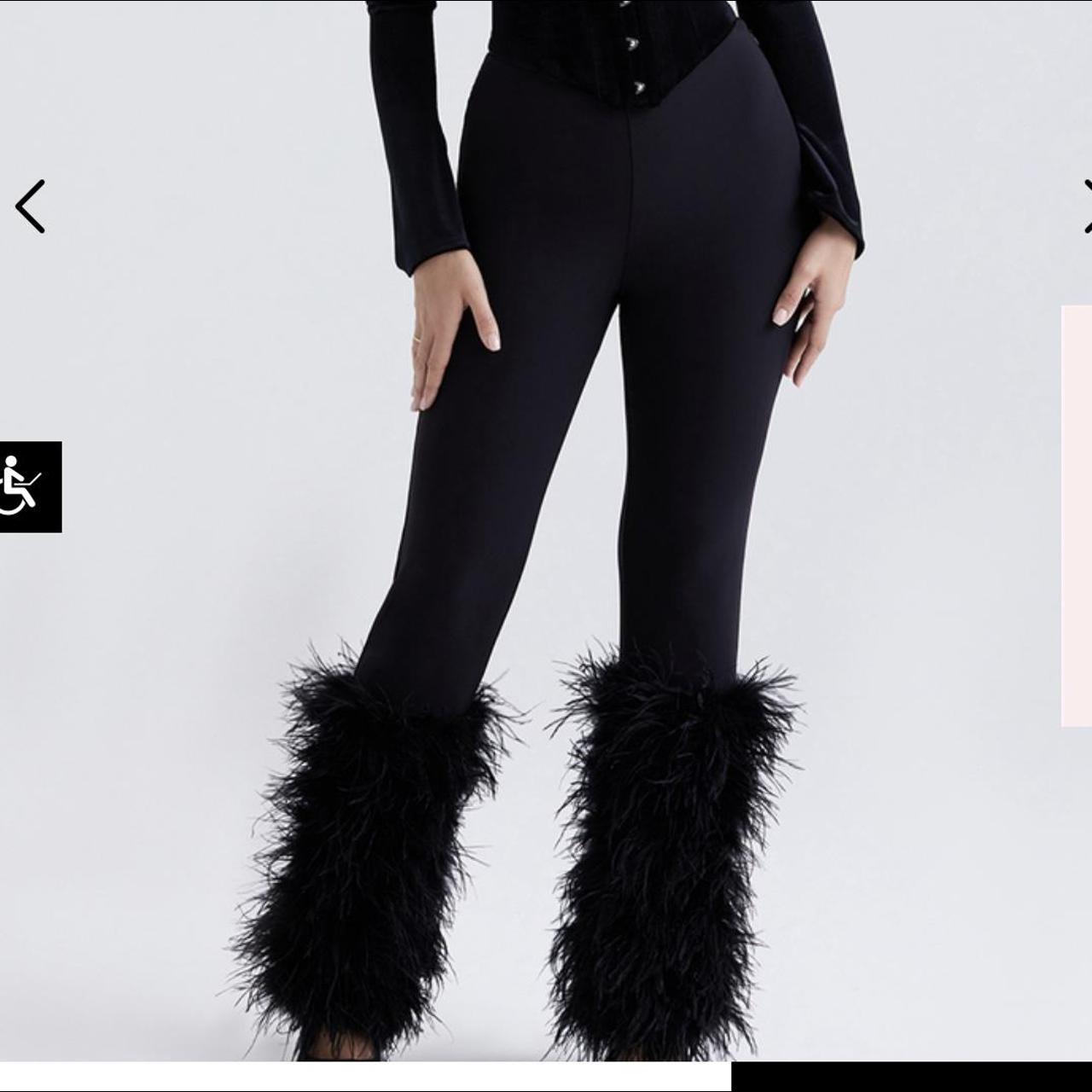 House of Cb Nicolette fur trim pants Still with... Depop