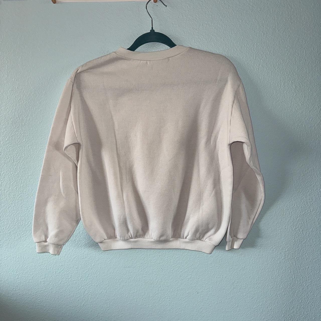 cutest white floral crewneck 🤍 size ~ fits xs -s ☬︎... - Depop
