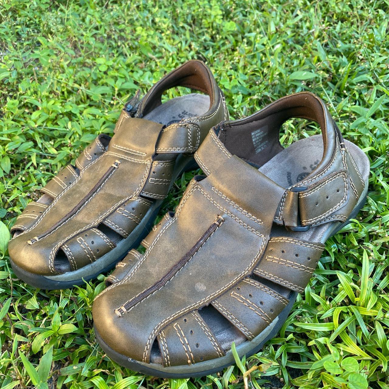 Earth Spirit Mens Sun Strappy Comfort Sandals Size 12 Brown Leather Hook &  Loop | Comfortable sandals, Earth shoes, Shoes mens