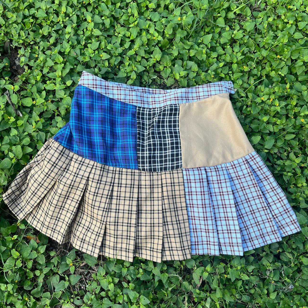 Blue plaid 2024 skirt forever 21