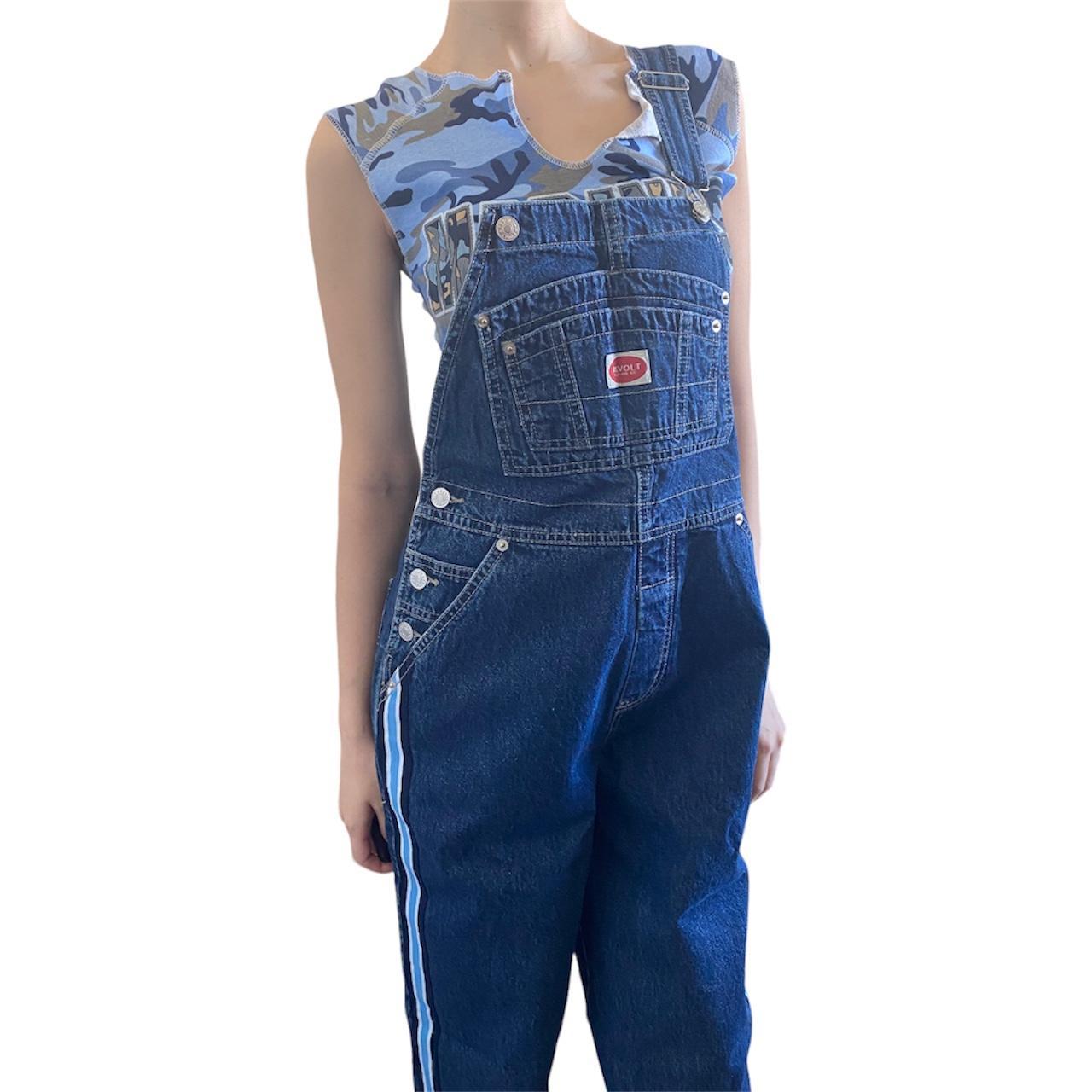 Baby Blue Overalls The coolest Revolt denim... Depop