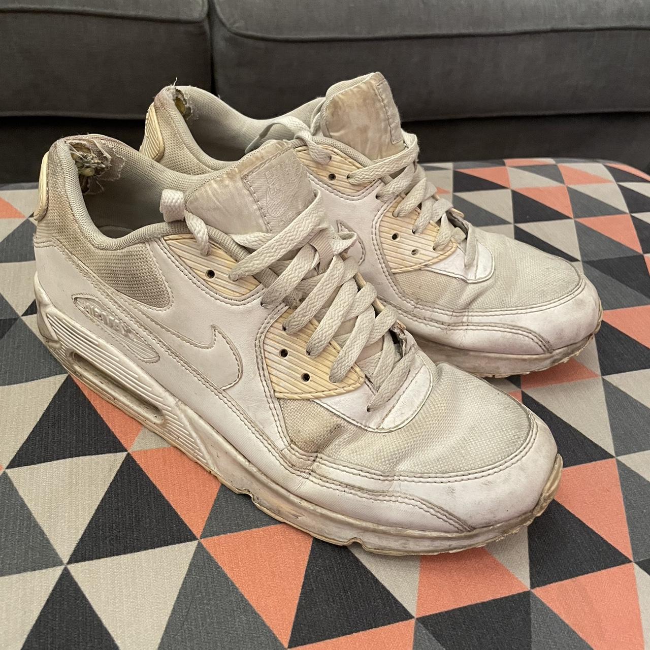 mens all white nike air max 90