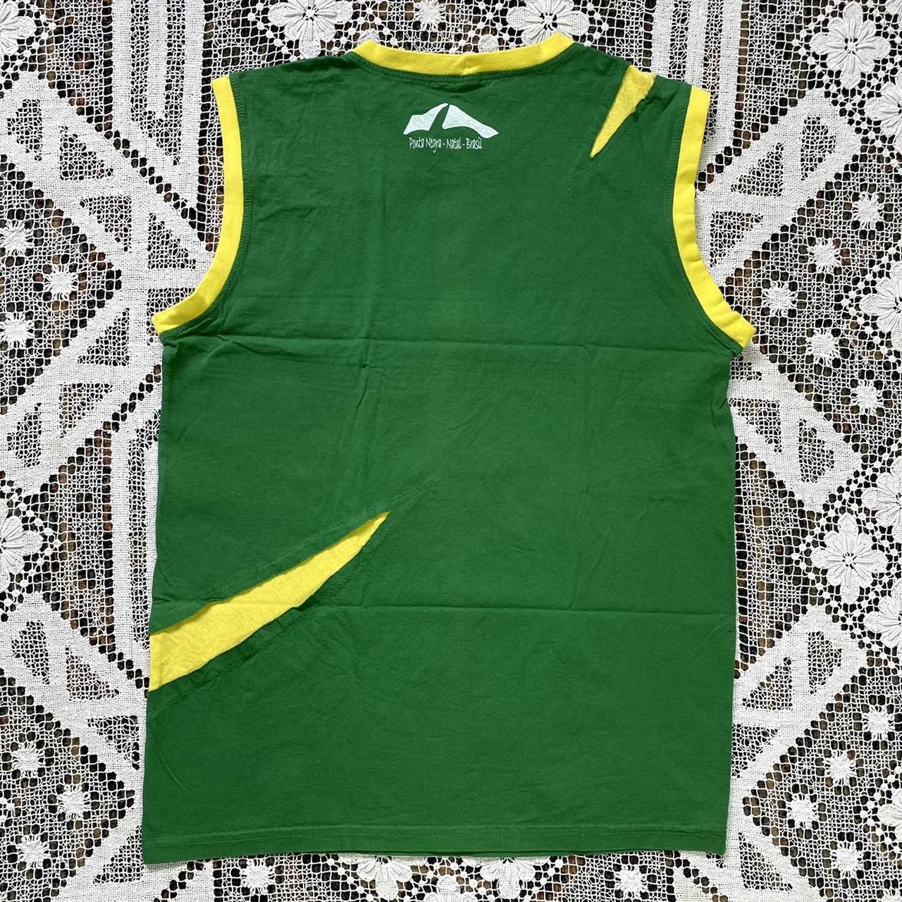 Men's Green and Yellow Vest | Depop