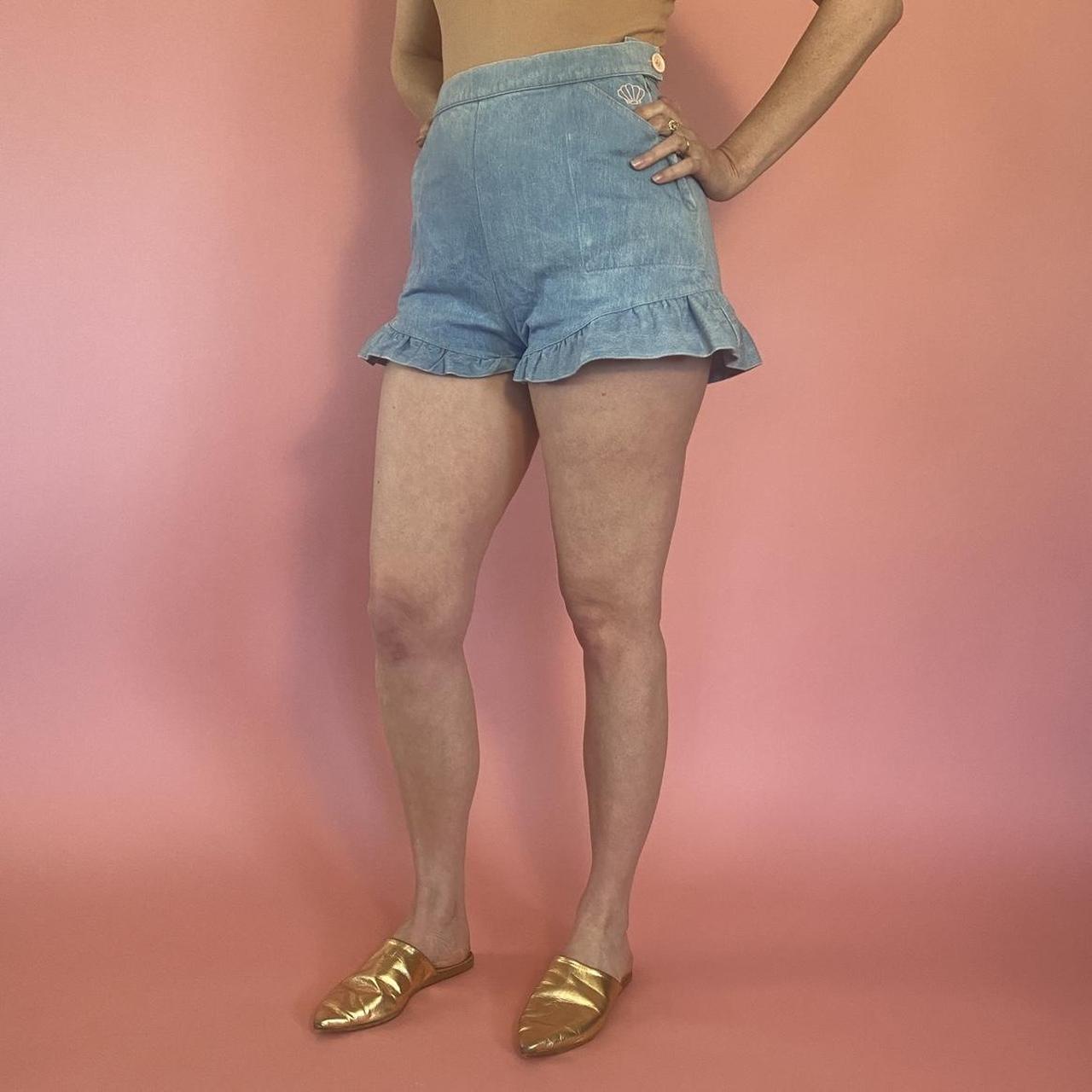 Ruffle Shorts - Denim – Samantha Pleet