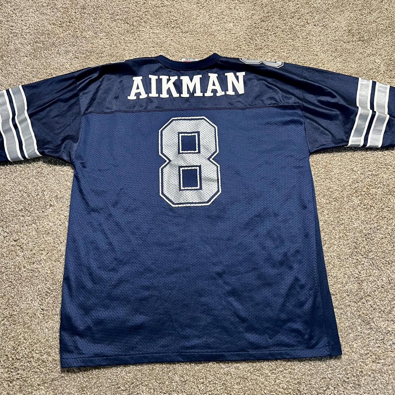 Vintage Dallas Cowboys Troy Aikman Jersey Tee Sz. - Depop