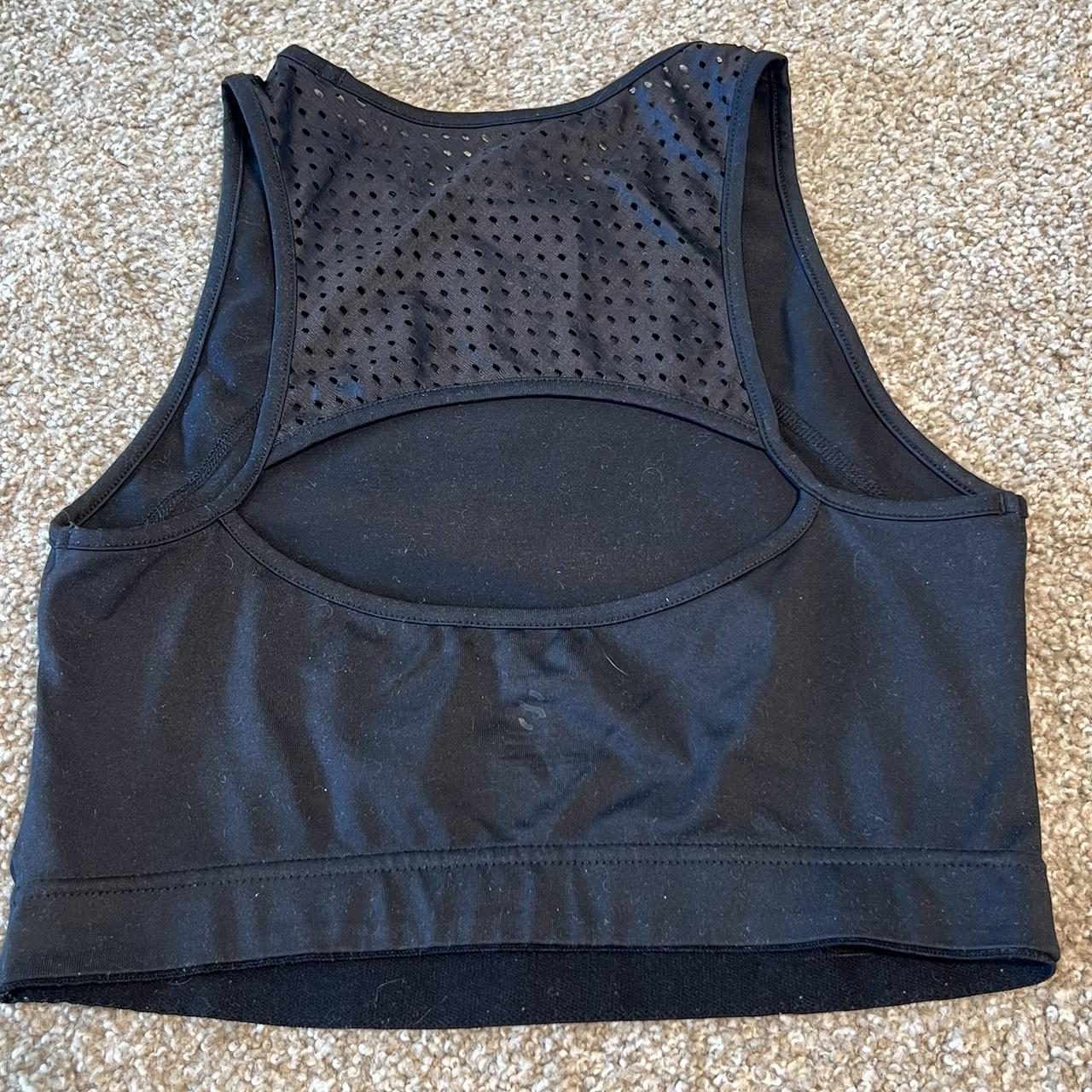 H&M Black Cutout Workout Crop Top