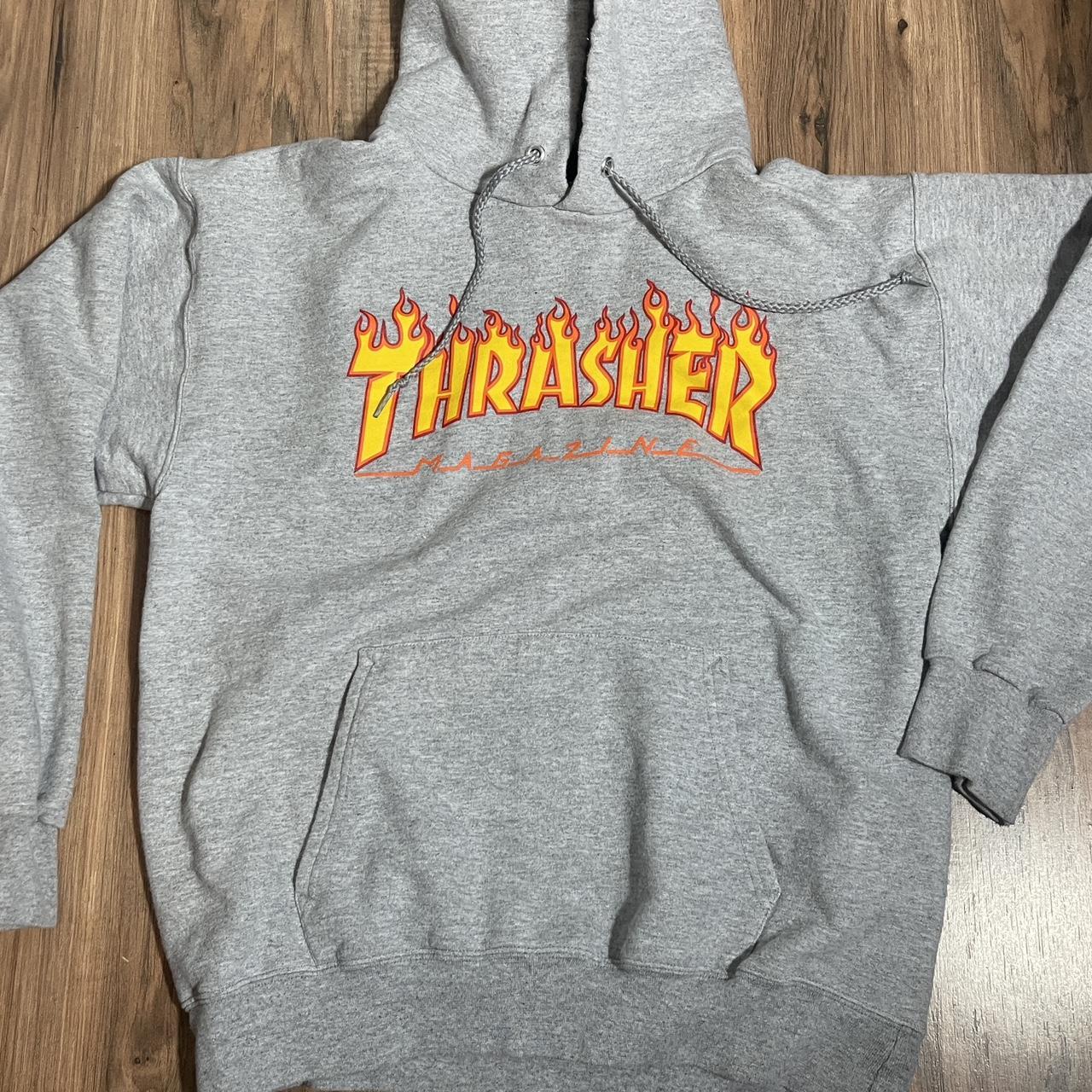 Thrasher Men's Grey Sweatshirt | Depop