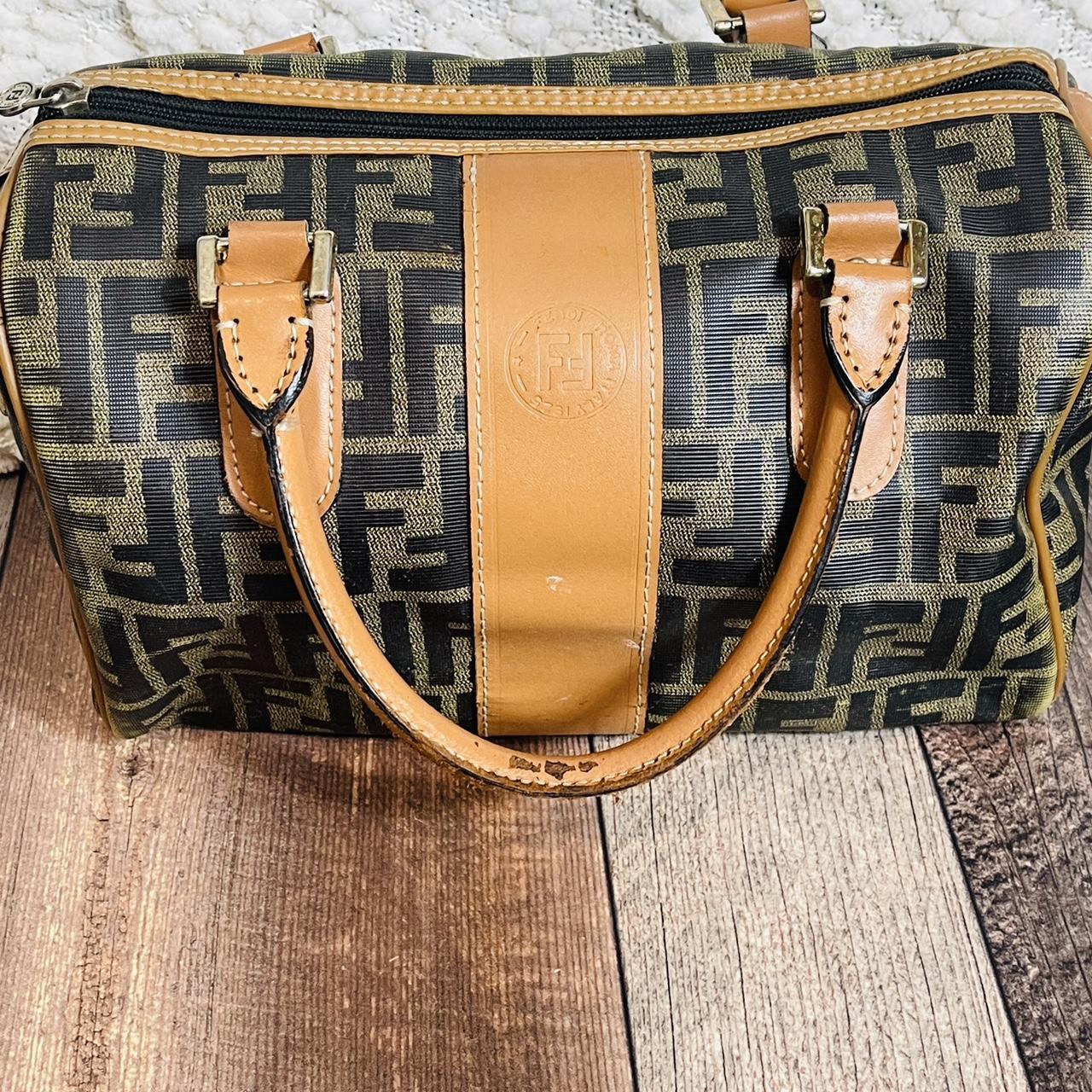 Fendi Women's Tan and Black Bag | Depop