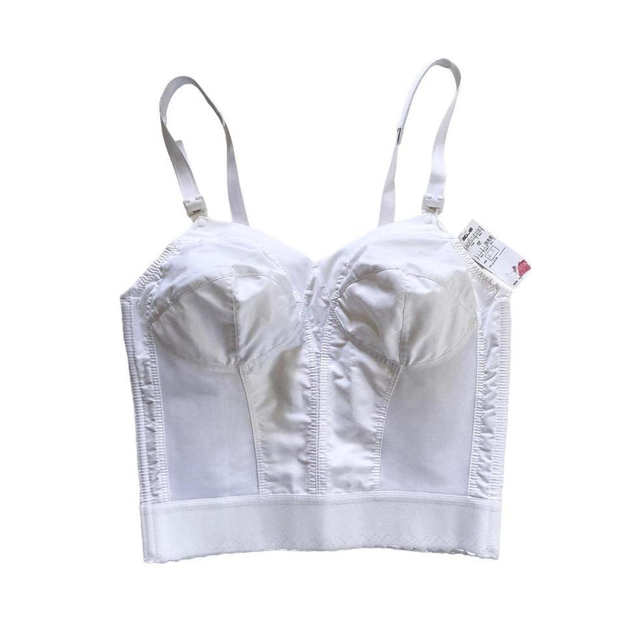 NWT 70s 80s Vintage White Bustier Bra Made by - Depop