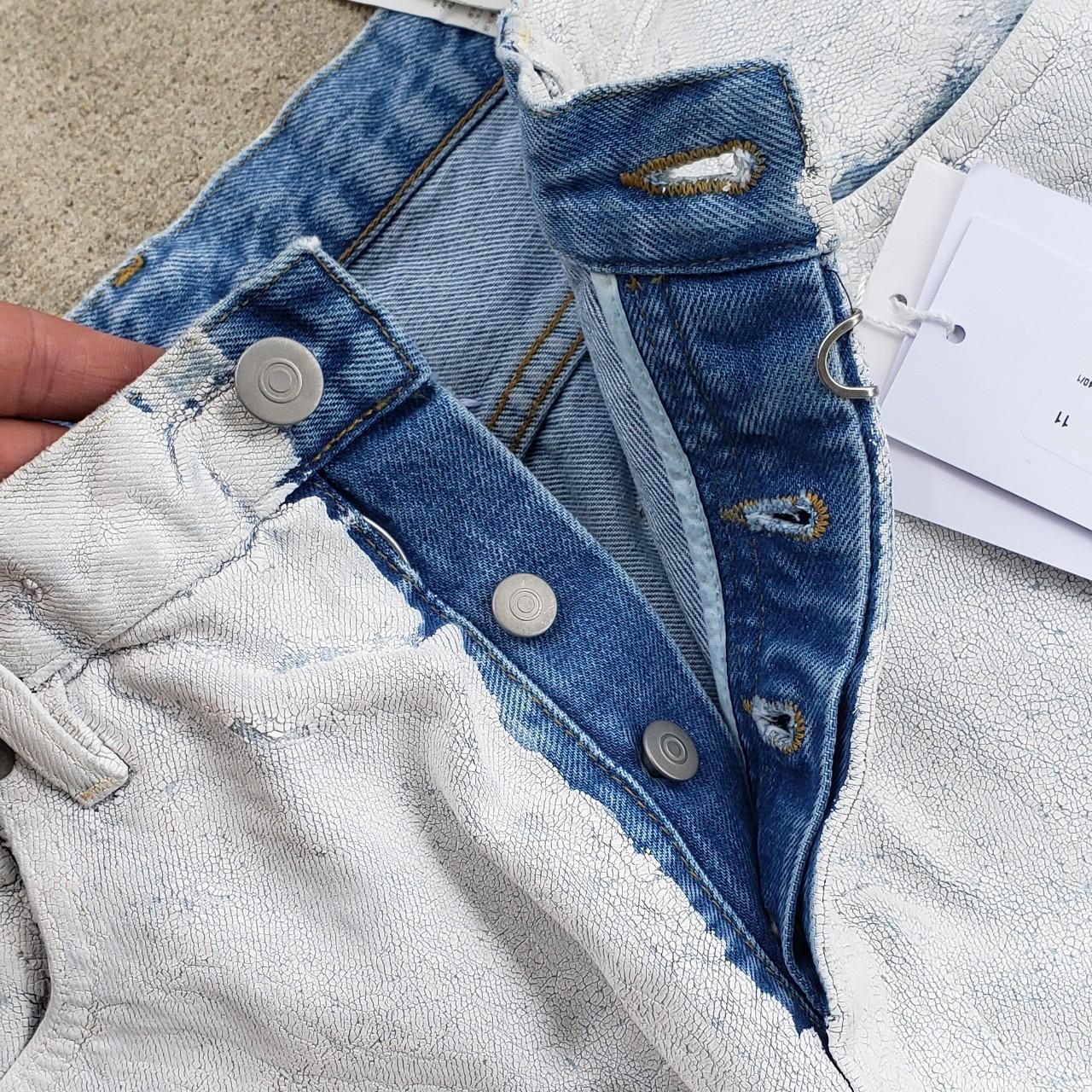 Maison Margiela Bianchetto white painted denim. | Depop
