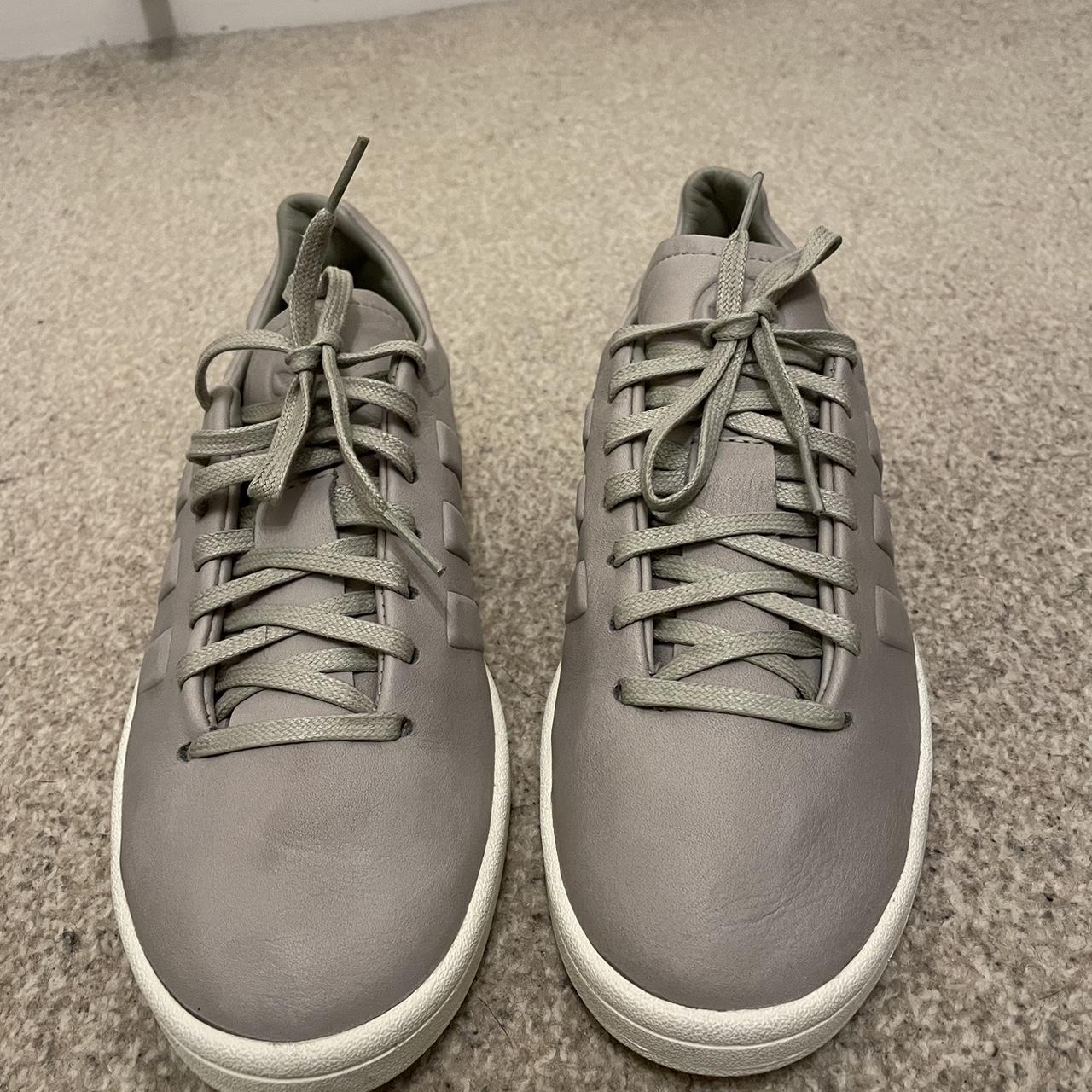 Adidas Men's Grey and Silver Trainers | Depop