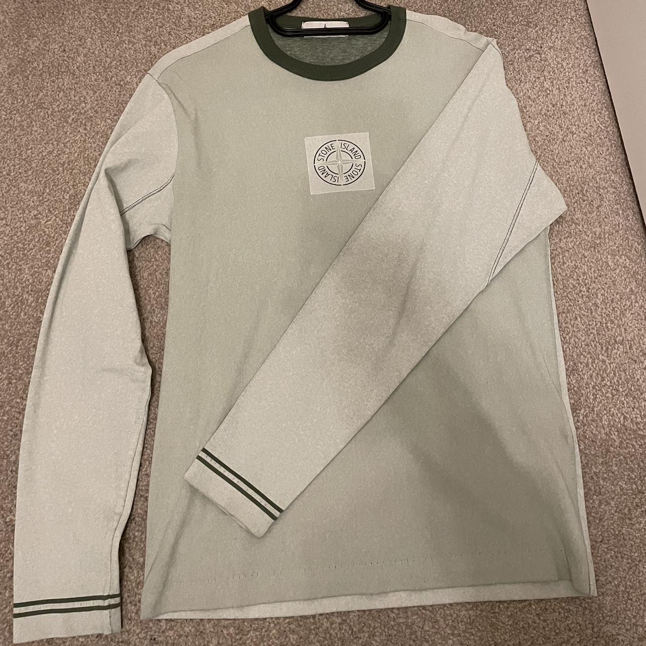 Stone island outlet chalk logo sweatshirt