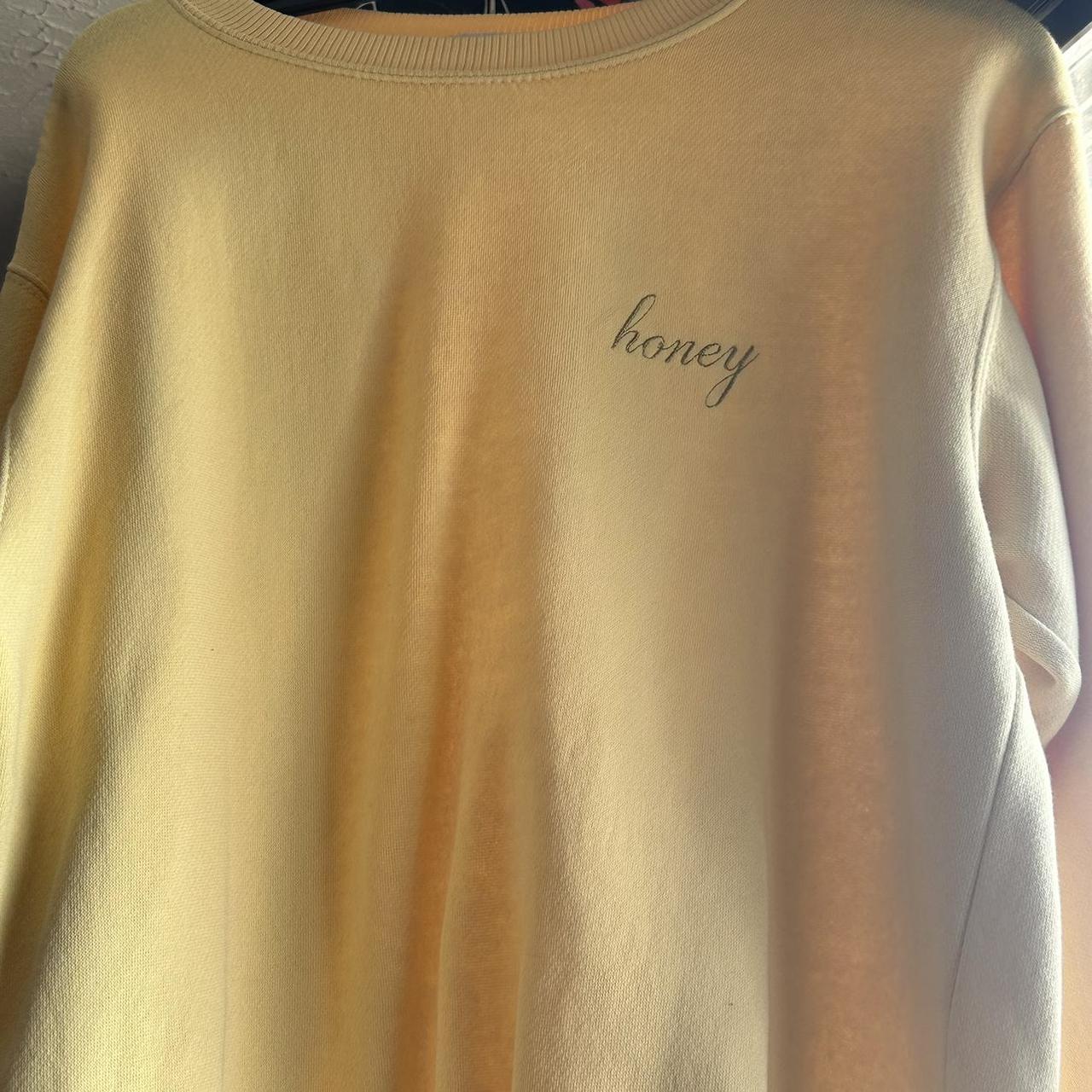 rare brandy melville honey yellow sweatshirt size Depop