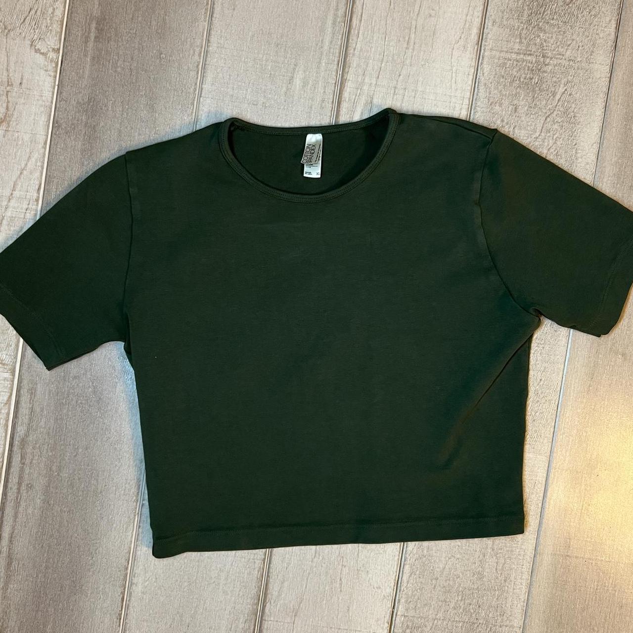 American Apparel Women's Green Croptop Depop