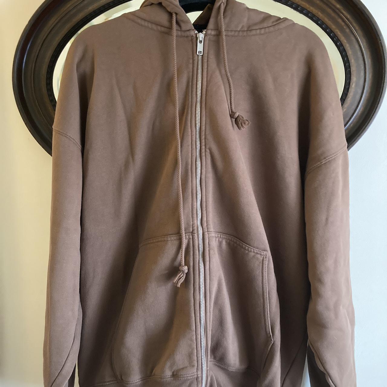 Brandy Melville Women's Brown Hoodie Depop