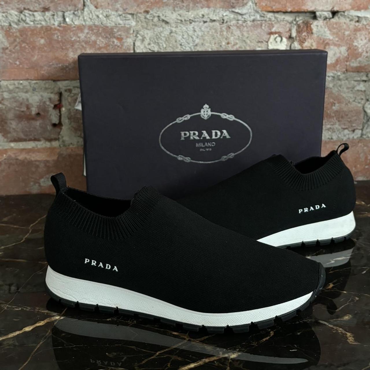 Prada socks low sock ladies trainers Black Size. Depop