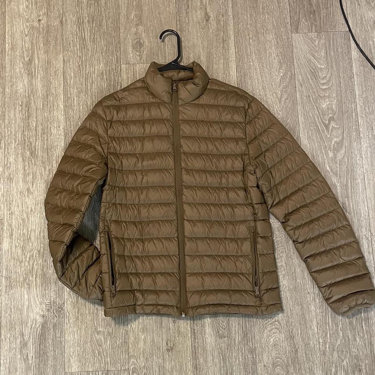 H&M Brown Puffer Jacket Size S Depop