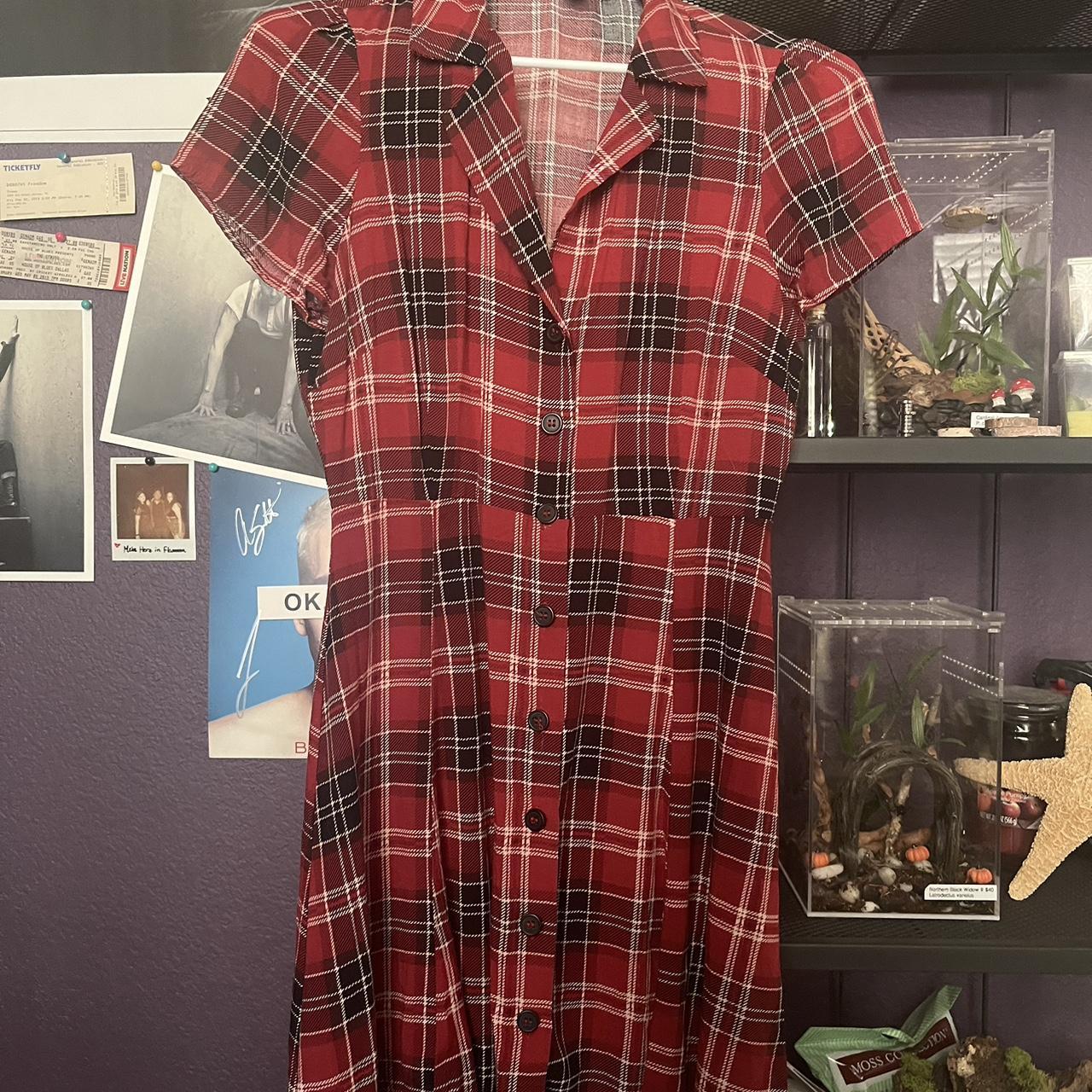 Plaid shirt hotsell dress forever 21