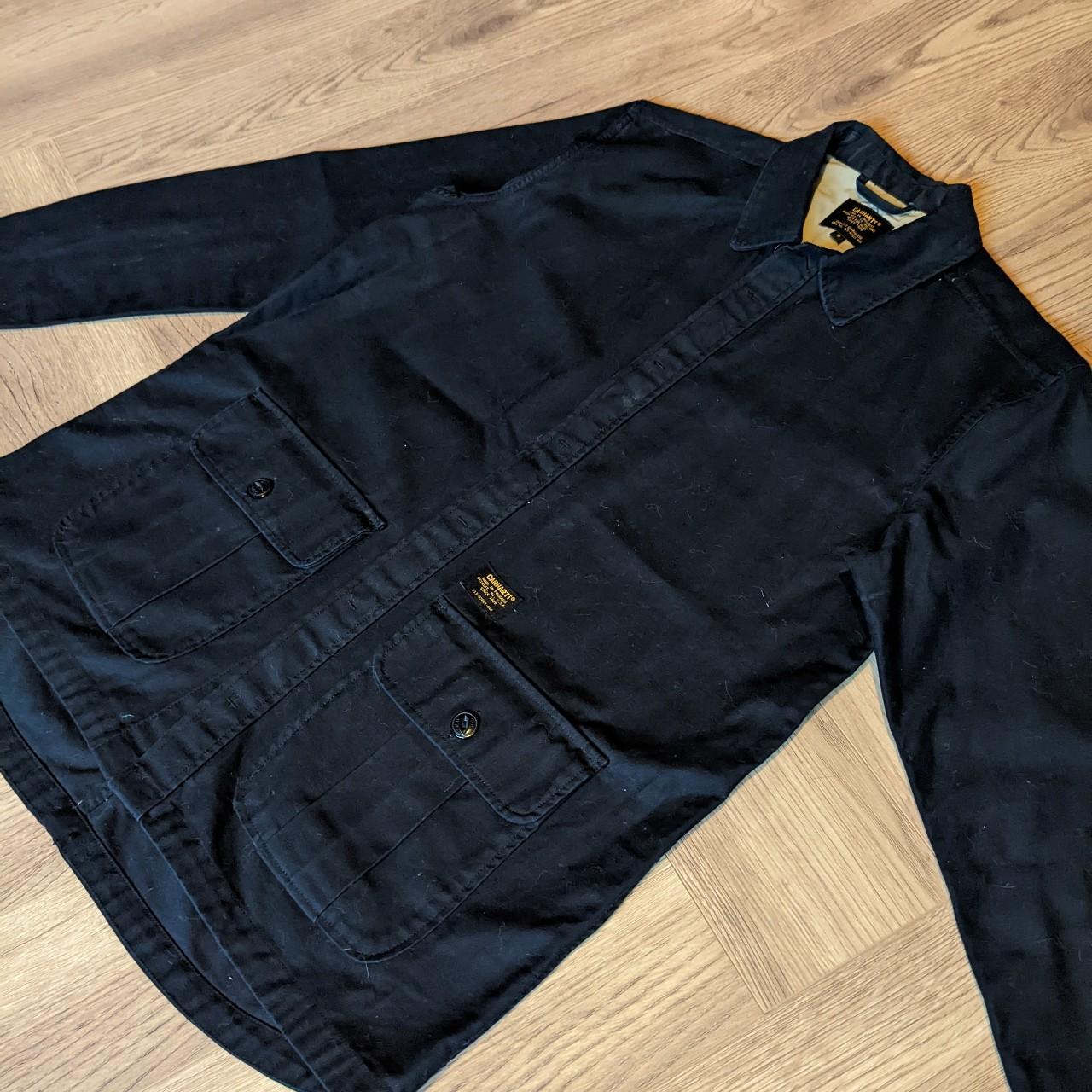 Carhartt Wip Black Chore Jacket Shacket Size: Uk - Depop