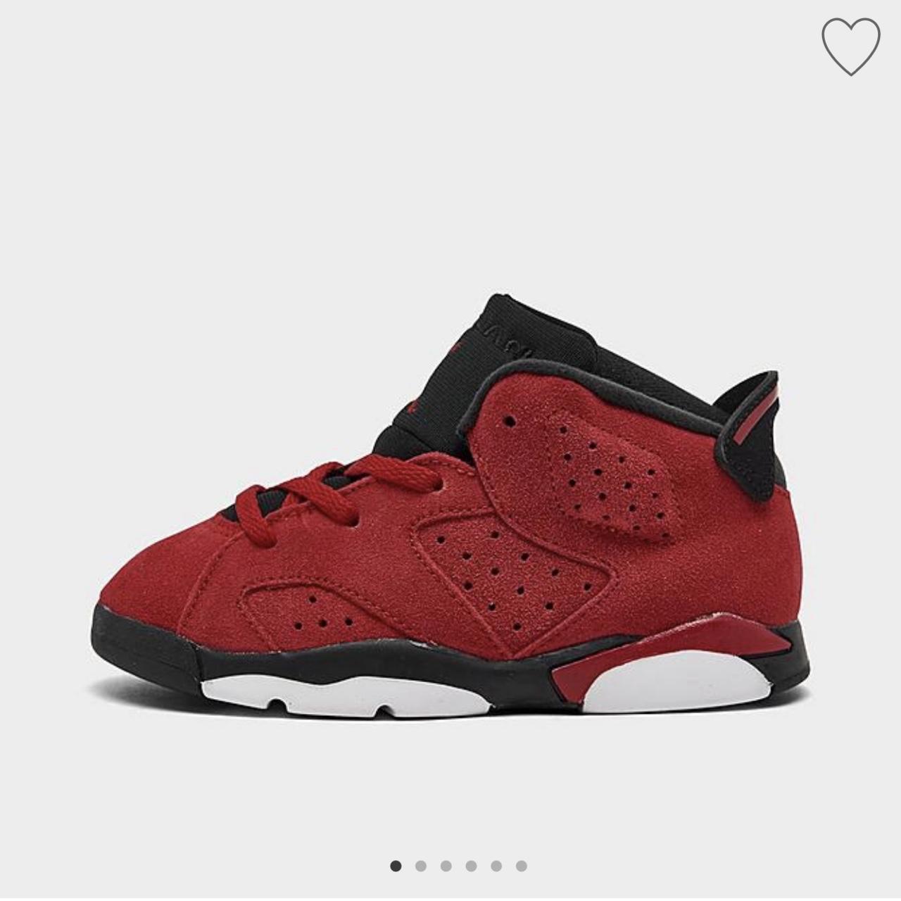 TODDLER AIR JORDAN RETRO 6 Varsity Red & Black - Depop