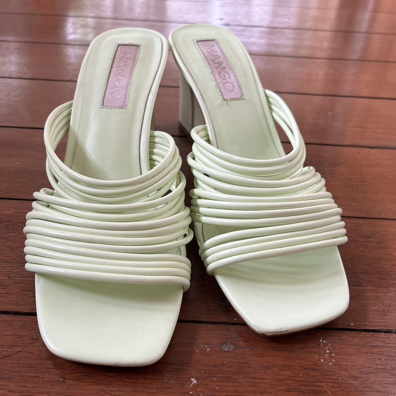Mango Size 39 Lime Green Heel • Size 39 • Fitz a... Depop